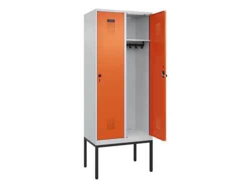 locker,HxBxD 2120x800x500mm,2vak,vak B 400mm,draaigrendel