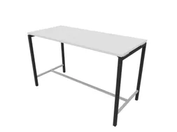 statafel,HxBxD 1070x1800x800mm,hoekig,met 4-voeten donkergrijs