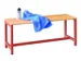 banc-patère,LxP 1000x370mm,barrettes en bois hêtre,piètement RAL300