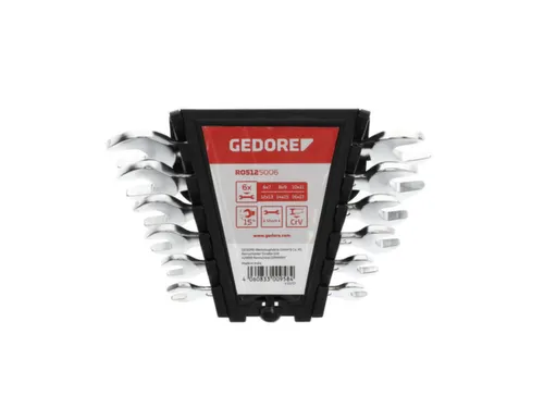 R05125006 Dubbele steeksleutelset kort SW6-17mm 6-delig