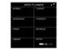 Glasmagneetbord Naga 45 x 45 cm Weekplanner Engels Zwart