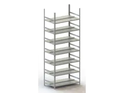 Schroefstelling Basisveld Ral7035 2200x1004x604mm 7legborden 80kg