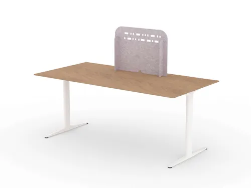 Akoestisch PET-vilt scheidingsscherm S 70x15cm lichtgrijs