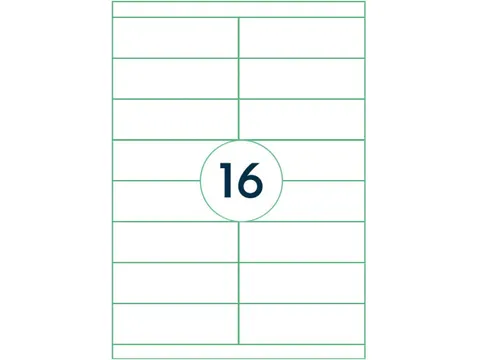 Rillprint Etiket 105x33.8mm 16 op een vel 1000 Vel