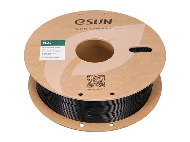 eSUN PLA+ 3D printer Filament 1,75mm Zwart 1kg