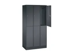 Dubbeldekse garderobekast,HxBxD 1950x920x500mm,3x2vak.,vak B 260mm