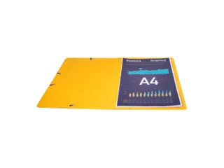 Elastomap zonder klep gegaufreerd glanskarton Scotten 600g/m2 A4 Geel - 2