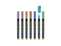 Krijtstift Securit SMA-100 rond 1-2mm metallic assorti 7 stuks