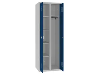 kleding-/wasgoedkast,RAL 7035/RAL 5010,HxBxD 1800x600x500mm,2vak - 1