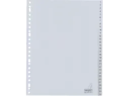 Tabbladen Kangaro A4 23-gaats G431CM 1-31 genummerd grijs PP