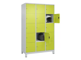 lockerkast,HxBxD 1950x1200x500mm,3x5vakken,vak B 400mm,cil.-slot - 1