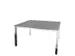 vergadertafel,HxBxD 740x1400x1400mm,hoekig,MS-donkergrijs