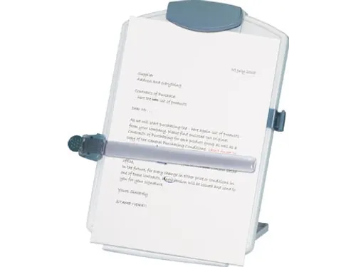 Desktop Easel-Documentenhouder A4 Met Clip Lichtgrijs