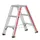trapladder,beide zijden,2x3treden,Stand H 0,22m,balk L 0,77m,aluminium