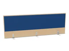 opzetpaneel,v. bureau,aanbouw achter,B 1600mm,NE-esdoorn,BN6016-blauw