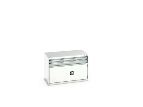 ladekast HxBxD 700x1050x650mm 2laden RAL7035 front RAL7035