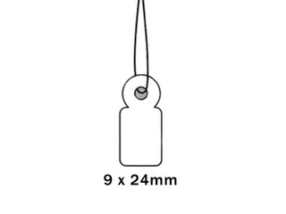 Apli 384 Draadetiketten 9x24mm Wit, doos 1000 stuks - 3