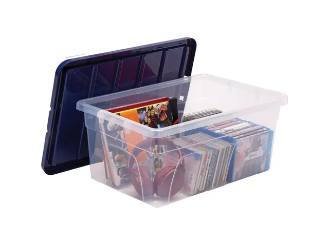 Opbergbox 38 Liter Transparant Blauw