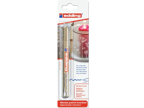 Viltstift edding 751 lakmarker rond goud 1-2mm blister