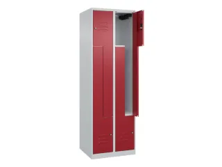 Z-garderobekast,HxBxD 1850x600x500mm,vak B 150/300mm,cil.-slot - 2