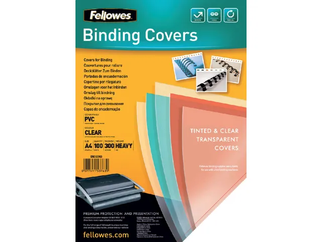 Voorblad Fellowes A4 Pvc 300 Micron