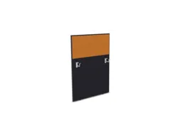 baliepaneel,v. bureau,aanbouw links,B 800mm,CC-zwart,BN3005-geel
