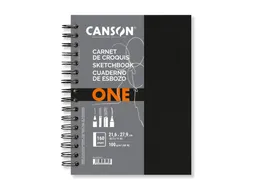 Tekenboek Canson One 21.6xx27.9cm 80 vel 100gr spiraal