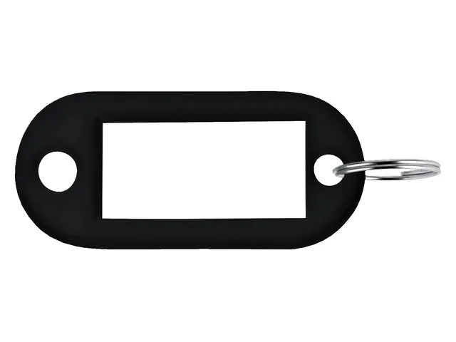 Sleutellabel Pavo kunststof zwart 100 stuks