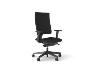Bureaustoel Zwart Frame Zwart Synchroonmechanisme Met Armleuning - 6