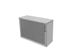 jaloeziedeurkast,HxBxD 825x1200x445mm,1xhouten vloer,MP-lichtgrijs