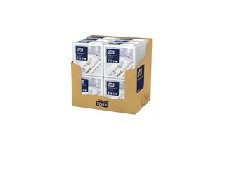 Servetten Tork 477579 Soft dinner 3-laags 39x39cm wit 100st. - 6