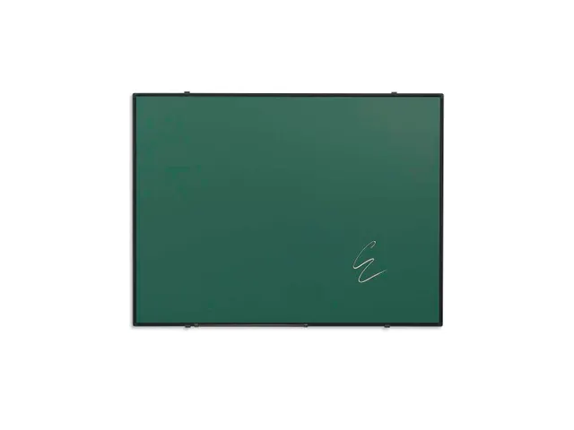 Krijtbord 120x180cm Groen Emaille Softline 8mm Zwart profiel
