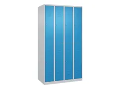 dubbeldekse locker,HxBxD 1850x1000x500mm,4x2vak.,vak B 250mm,cil.-slot