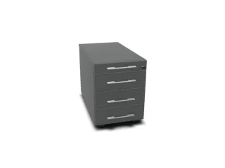 mobiel ladeblok,HxBxD 525x430x800mm,3lade(n),MS-donkergrijs - 1