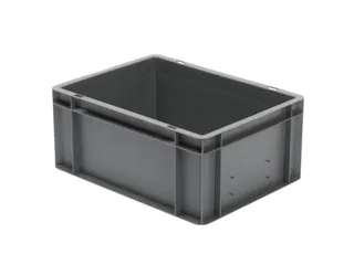 Euronorm-stapelbak 15l 175x400x300mm Wanden/bodem Gesloten Grijs - 1