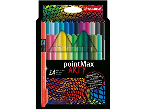 Viltstift STABILO pointMax 488/24 Arty medium assorti etui à 24 stuks