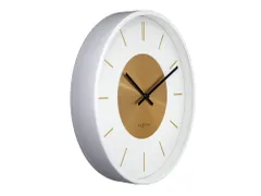 Wandklok NeXtime Retro II 25cm wit/goud metaal