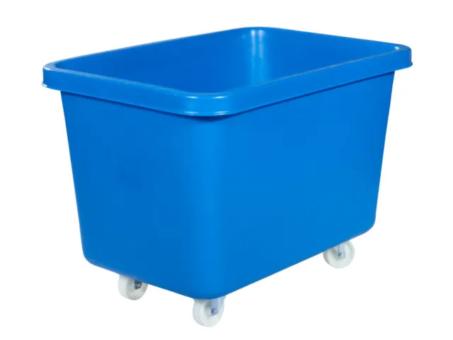 Verrijdbare Rechthoekige Bak 227 Liter Hxbxd 641x902x660mm Pe Blauw