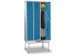 Armoire vestiaire avec banc,RAL7035,face avant RAL5012