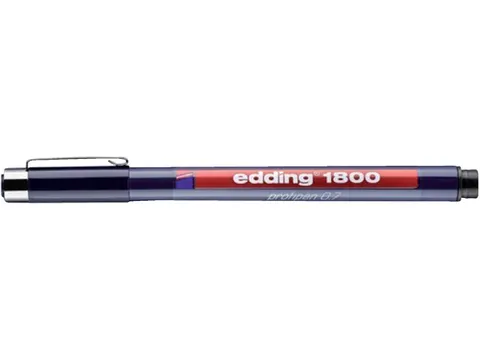 Fineliner edding 1800 zwart 0.7mm