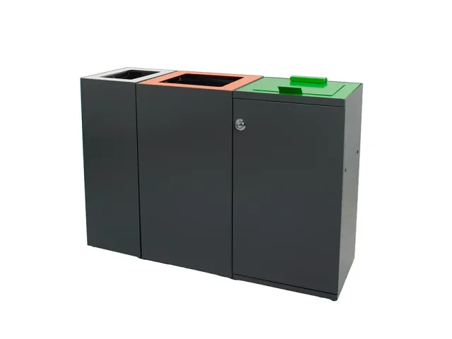 Unité modulaire pour tri sélectif avec porte et support de Sac 85 li