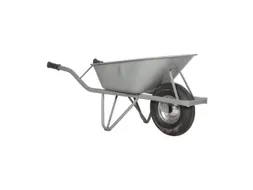 kruiwagen,80l,HxBxD 620x580x1460mm,staal,grijs,lucht-banden