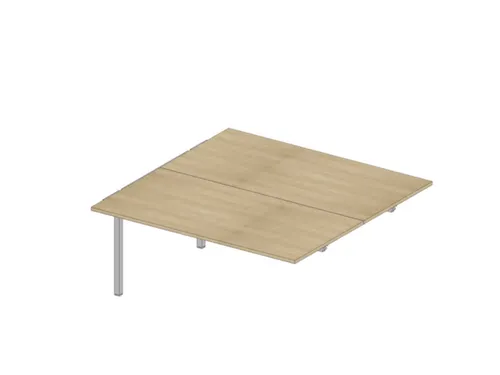 aanbouwtafel,v. benchtafel m. 4-voet,HxBxD 730x1600x1600mm,blad eiken