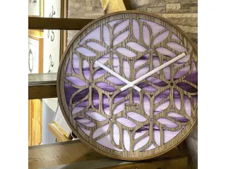Wandklok Nextime dia 40cm Paars Hout Yogi - 9