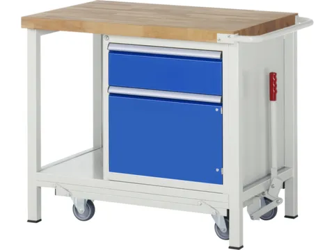 Werkbank Hxbxd 880x1000x700mm Beukenhouten Werkblad 1lade Kast