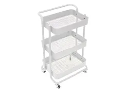 Keuken Trolley Metaal Wit 46x35x76.5 Cm