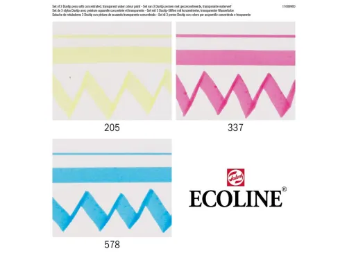 Duotip marker Ecoline primair set 3 kleuren