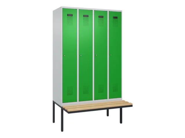 armoire vestiaire avec banc noir et blanc,HxlxP 2120x1200x815mm