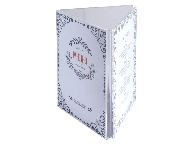 Driehoekige infostaander A5 verticaal