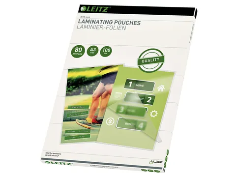 Pochette de plastification Leitz iLAM A3 2x 80 microns EVA 100 pièces